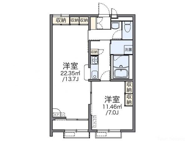 レオパレスアルタイルIIの物件間取画像